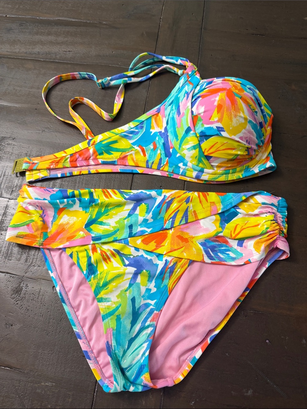 Bleu Rod Beattie Bright Tropical Two-Piece Bikini Set - Multicolor Floral - Picture 8 of 11